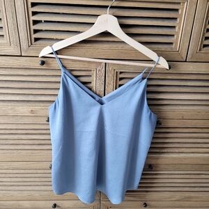 Express Women's Blue V-Neck Camisole Top